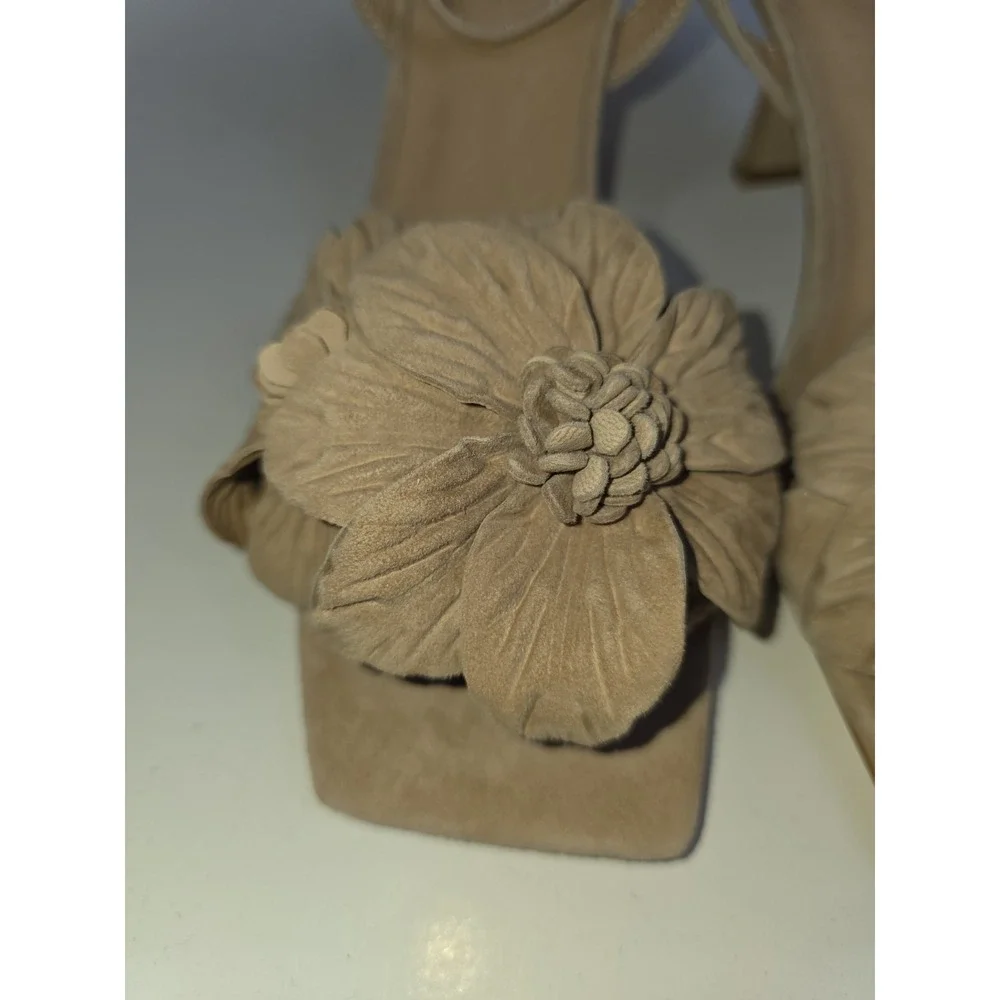 New Womens Jeffrey Campbell Honolulu Essence Suade Kitten Heels Size 8